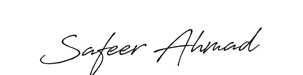 Use a signature maker to create a handwritten signature online. With this signature software, you can design (Antro_Vectra_Bolder) your own signature for name Safeer Ahmad. Safeer Ahmad signature style 7 images and pictures png