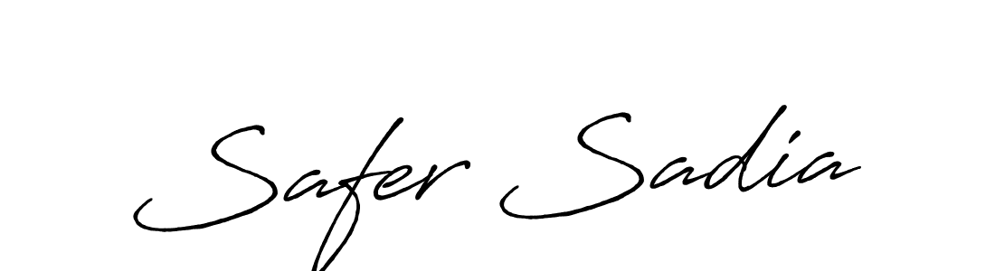 Create a beautiful signature design for name Safer Sadia. With this signature (Antro_Vectra_Bolder) fonts, you can make a handwritten signature for free. Safer Sadia signature style 7 images and pictures png