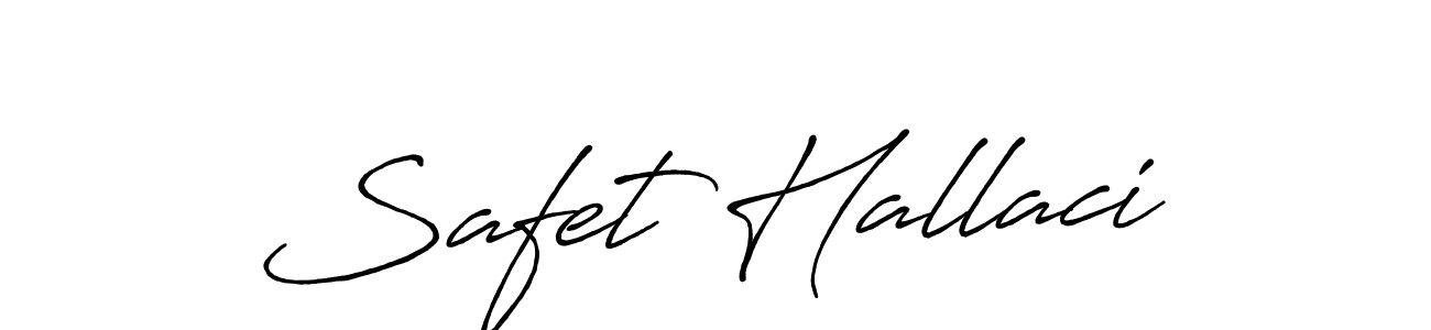Safet Hallaci stylish signature style. Best Handwritten Sign (Antro_Vectra_Bolder) for my name. Handwritten Signature Collection Ideas for my name Safet Hallaci. Safet Hallaci signature style 7 images and pictures png