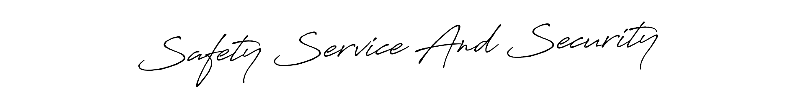 Safety Service And Security stylish signature style. Best Handwritten Sign (Antro_Vectra_Bolder) for my name. Handwritten Signature Collection Ideas for my name Safety Service And Security. Safety Service And Security signature style 7 images and pictures png