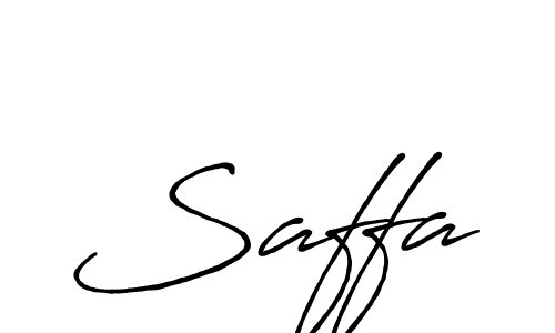 Use a signature maker to create a handwritten signature online. With this signature software, you can design (Antro_Vectra_Bolder) your own signature for name Saffa. Saffa signature style 7 images and pictures png