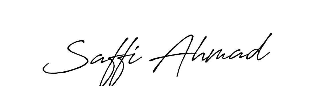 Also You can easily find your signature by using the search form. We will create Saffi Ahmad name handwritten signature images for you free of cost using Antro_Vectra_Bolder sign style. Saffi Ahmad signature style 7 images and pictures png