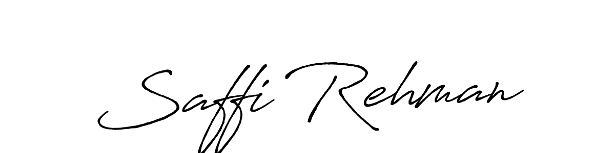 How to make Saffi Rehman signature? Antro_Vectra_Bolder is a professional autograph style. Create handwritten signature for Saffi Rehman name. Saffi Rehman signature style 7 images and pictures png