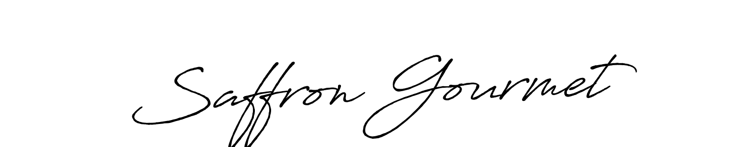 Make a beautiful signature design for name Saffron Gourmet. Use this online signature maker to create a handwritten signature for free. Saffron Gourmet signature style 7 images and pictures png