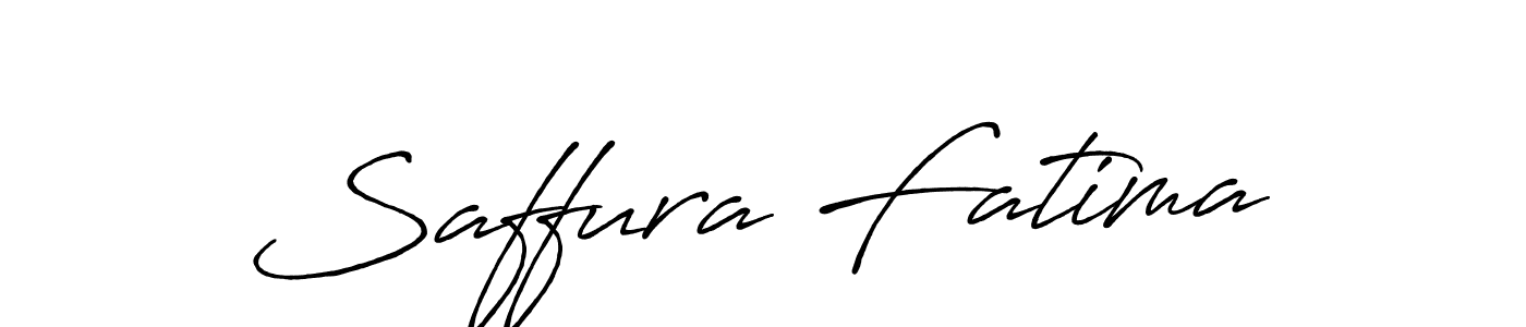 Create a beautiful signature design for name Saffura Fatima. With this signature (Antro_Vectra_Bolder) fonts, you can make a handwritten signature for free. Saffura Fatima signature style 7 images and pictures png