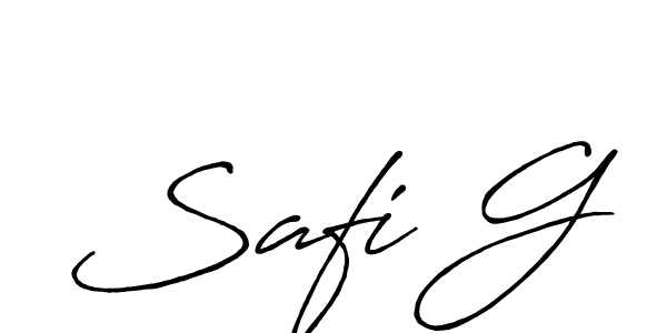 Make a beautiful signature design for name Safi G. With this signature (Antro_Vectra_Bolder) style, you can create a handwritten signature for free. Safi G signature style 7 images and pictures png