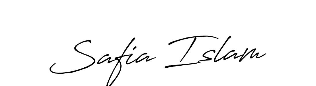 Design your own signature with our free online signature maker. With this signature software, you can create a handwritten (Antro_Vectra_Bolder) signature for name Safia Islam. Safia Islam signature style 7 images and pictures png