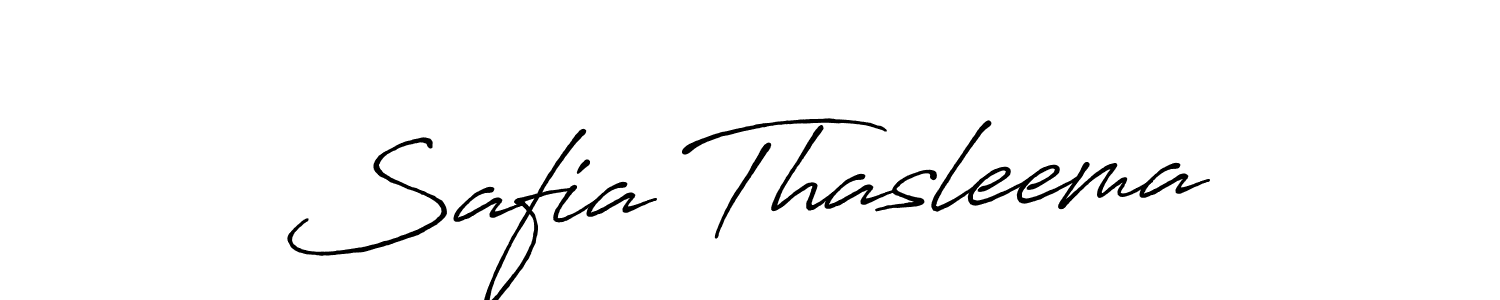 Make a beautiful signature design for name Safia Thasleema. With this signature (Antro_Vectra_Bolder) style, you can create a handwritten signature for free. Safia Thasleema signature style 7 images and pictures png