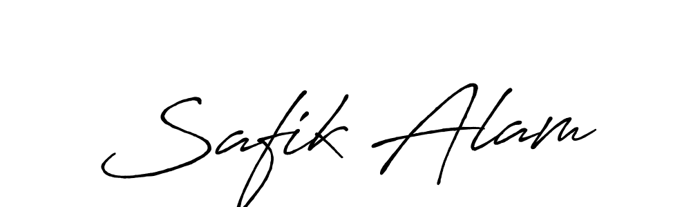 Make a beautiful signature design for name Safik Alam. With this signature (Antro_Vectra_Bolder) style, you can create a handwritten signature for free. Safik Alam signature style 7 images and pictures png