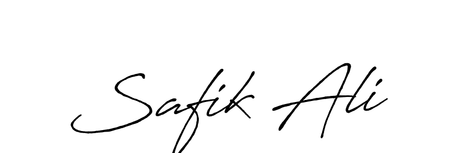 Design your own signature with our free online signature maker. With this signature software, you can create a handwritten (Antro_Vectra_Bolder) signature for name Safik Ali. Safik Ali signature style 7 images and pictures png