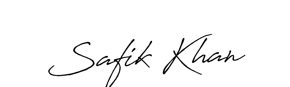 Safik Khan stylish signature style. Best Handwritten Sign (Antro_Vectra_Bolder) for my name. Handwritten Signature Collection Ideas for my name Safik Khan. Safik Khan signature style 7 images and pictures png