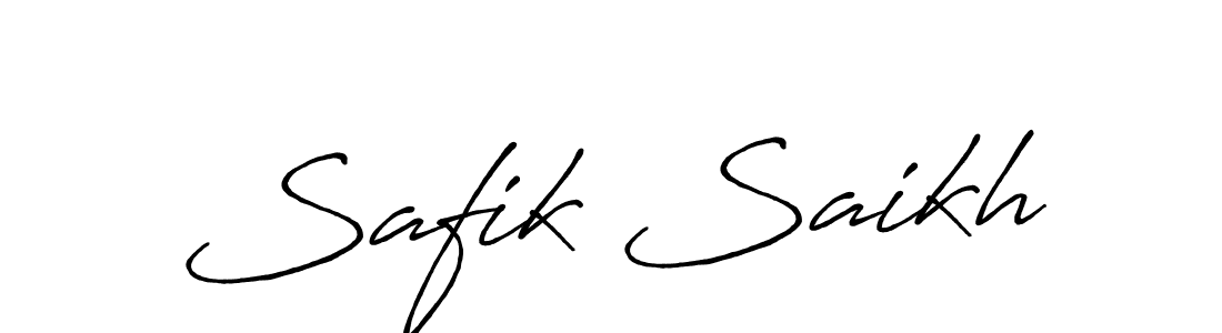 Create a beautiful signature design for name Safik Saikh. With this signature (Antro_Vectra_Bolder) fonts, you can make a handwritten signature for free. Safik Saikh signature style 7 images and pictures png