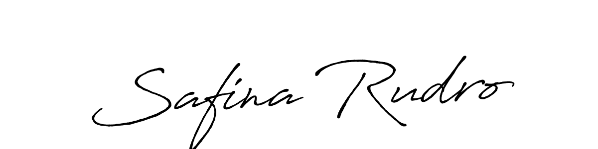 Make a beautiful signature design for name Safina Rudro. With this signature (Antro_Vectra_Bolder) style, you can create a handwritten signature for free. Safina Rudro signature style 7 images and pictures png