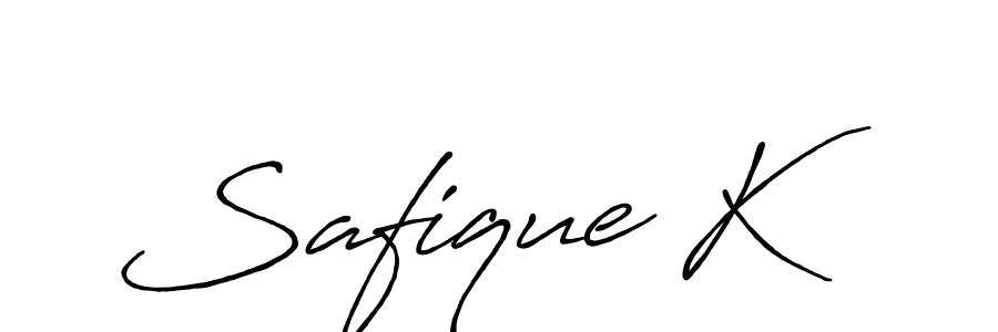 Also You can easily find your signature by using the search form. We will create Safique K name handwritten signature images for you free of cost using Antro_Vectra_Bolder sign style. Safique K signature style 7 images and pictures png