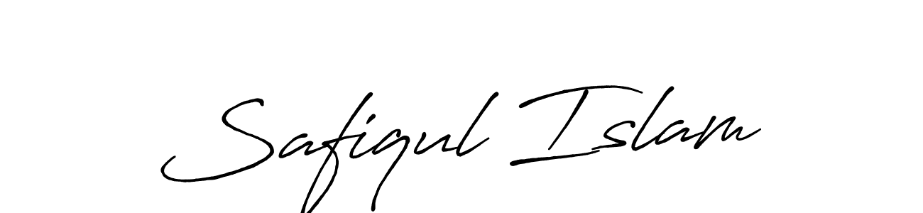 Create a beautiful signature design for name Safiqul Islam. With this signature (Antro_Vectra_Bolder) fonts, you can make a handwritten signature for free. Safiqul Islam signature style 7 images and pictures png