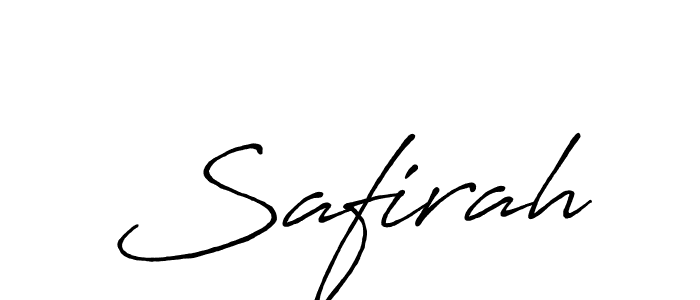 Design your own signature with our free online signature maker. With this signature software, you can create a handwritten (Antro_Vectra_Bolder) signature for name Safirah. Safirah signature style 7 images and pictures png