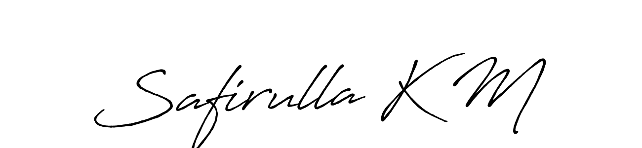 How to Draw Safirulla K M signature style? Antro_Vectra_Bolder is a latest design signature styles for name Safirulla K M. Safirulla K M signature style 7 images and pictures png