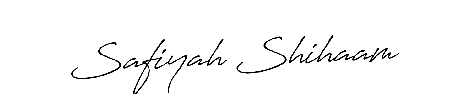 You should practise on your own different ways (Antro_Vectra_Bolder) to write your name (Safiyah Shihaam) in signature. don't let someone else do it for you. Safiyah Shihaam signature style 7 images and pictures png