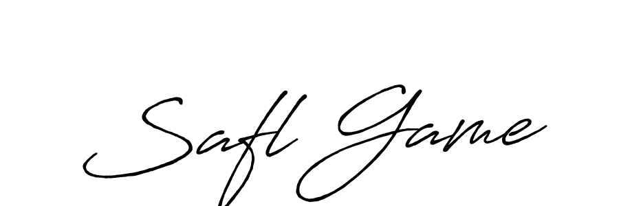 How to make Safl Game name signature. Use Antro_Vectra_Bolder style for creating short signs online. This is the latest handwritten sign. Safl Game signature style 7 images and pictures png