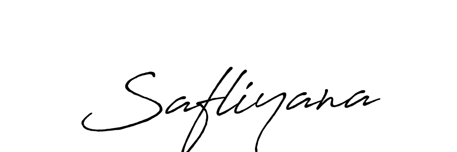 Use a signature maker to create a handwritten signature online. With this signature software, you can design (Antro_Vectra_Bolder) your own signature for name Safliyana. Safliyana signature style 7 images and pictures png