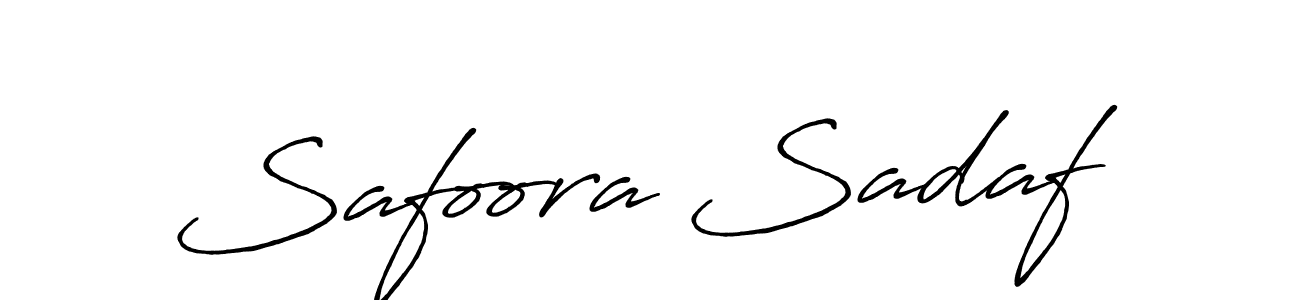 How to make Safoora Sadaf name signature. Use Antro_Vectra_Bolder style for creating short signs online. This is the latest handwritten sign. Safoora Sadaf signature style 7 images and pictures png