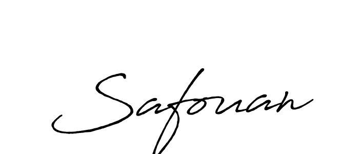 Make a beautiful signature design for name Safouan. With this signature (Antro_Vectra_Bolder) style, you can create a handwritten signature for free. Safouan signature style 7 images and pictures png