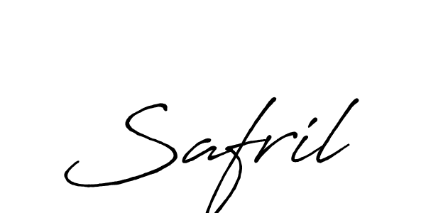 Create a beautiful signature design for name Safril. With this signature (Antro_Vectra_Bolder) fonts, you can make a handwritten signature for free. Safril signature style 7 images and pictures png