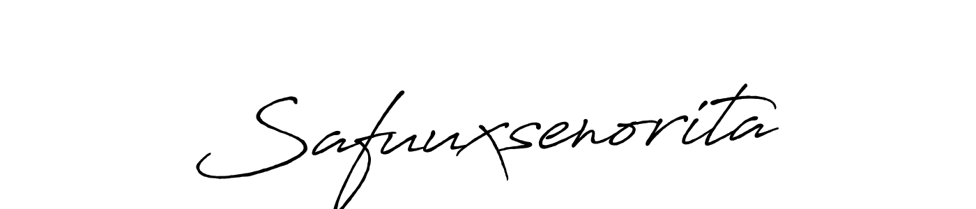 How to make Safuuxsenorita signature? Antro_Vectra_Bolder is a professional autograph style. Create handwritten signature for Safuuxsenorita name. Safuuxsenorita signature style 7 images and pictures png