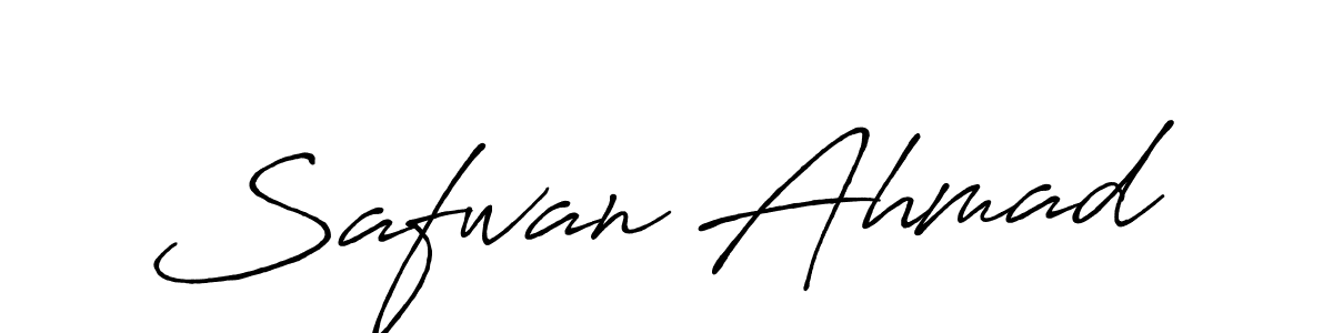 How to make Safwan Ahmad name signature. Use Antro_Vectra_Bolder style for creating short signs online. This is the latest handwritten sign. Safwan Ahmad signature style 7 images and pictures png