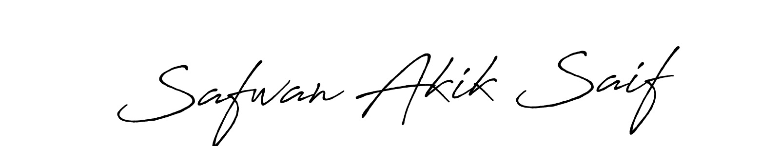 Similarly Antro_Vectra_Bolder is the best handwritten signature design. Signature creator online .You can use it as an online autograph creator for name Safwan Akik Saif. Safwan Akik Saif signature style 7 images and pictures png