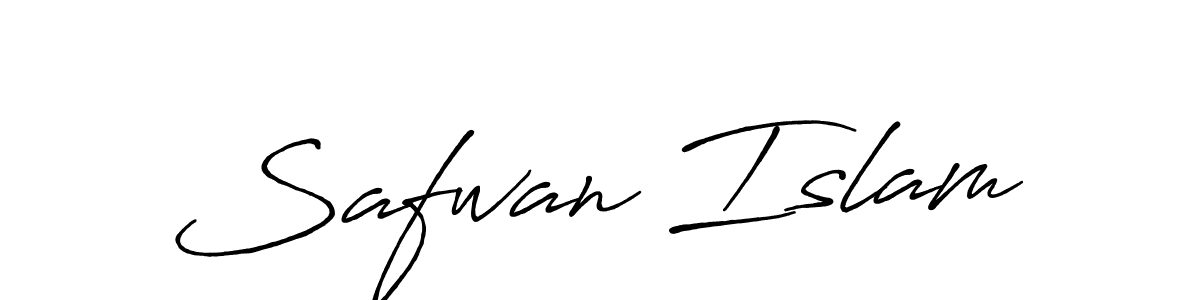 Make a beautiful signature design for name Safwan Islam. With this signature (Antro_Vectra_Bolder) style, you can create a handwritten signature for free. Safwan Islam signature style 7 images and pictures png