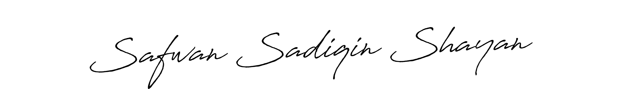 This is the best signature style for the Safwan Sadiqin Shayan name. Also you like these signature font (Antro_Vectra_Bolder). Mix name signature. Safwan Sadiqin Shayan signature style 7 images and pictures png