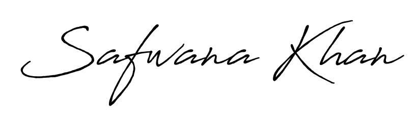 Discover how Safwana Khan looks in an executive cursive font (Antro_Vectra_Bolder). Perfect for legal documents, invoices, and certificates. Safwana Khan signature style 7 images and pictures png