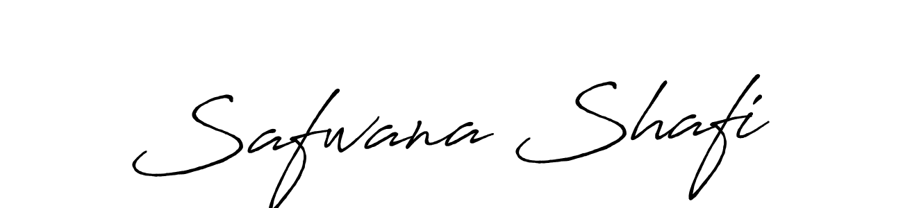 How to make Safwana Shafi name signature. Use Antro_Vectra_Bolder style for creating short signs online. This is the latest handwritten sign. Safwana Shafi signature style 7 images and pictures png