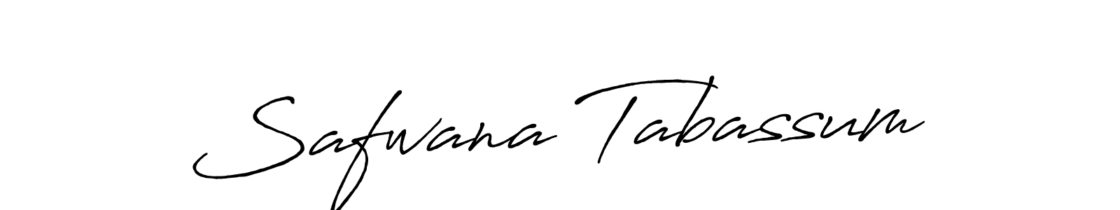 Use a signature maker to create a handwritten signature online. With this signature software, you can design (Antro_Vectra_Bolder) your own signature for name Safwana Tabassum. Safwana Tabassum signature style 7 images and pictures png