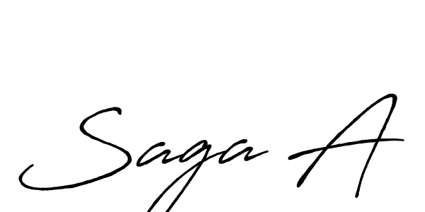 Make a beautiful signature design for name Saga A. Use this online signature maker to create a handwritten signature for free. Saga A signature style 7 images and pictures png