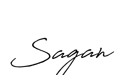 Make a beautiful signature design for name Sagan. With this signature (Antro_Vectra_Bolder) style, you can create a handwritten signature for free. Sagan signature style 7 images and pictures png