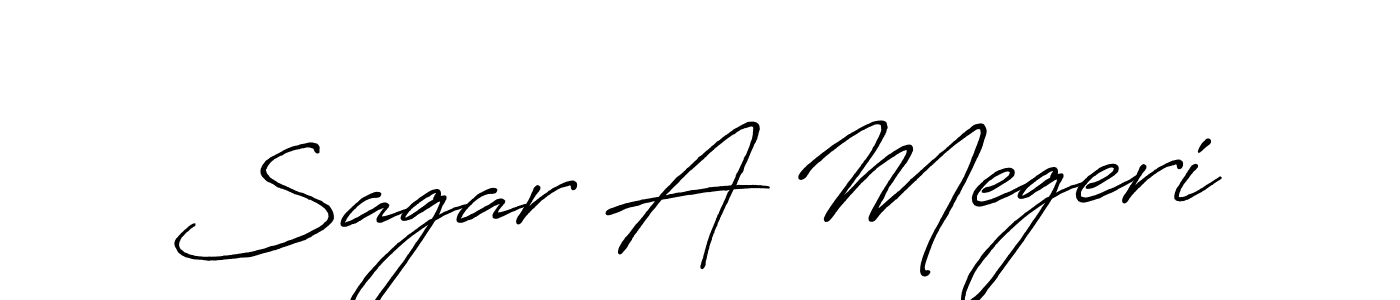 How to make Sagar A Megeri signature? Antro_Vectra_Bolder is a professional autograph style. Create handwritten signature for Sagar A Megeri name. Sagar A Megeri signature style 7 images and pictures png