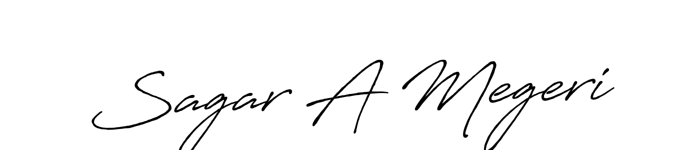 if you are searching for the best signature style for your name Sagar A Megeri. so please give up your signature search. here we have designed multiple signature styles  using Antro_Vectra_Bolder. Sagar A Megeri signature style 7 images and pictures png