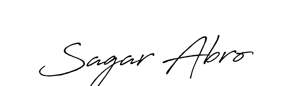 It looks lik you need a new signature style for name Sagar Abro. Design unique handwritten (Antro_Vectra_Bolder) signature with our free signature maker in just a few clicks. Sagar Abro signature style 7 images and pictures png