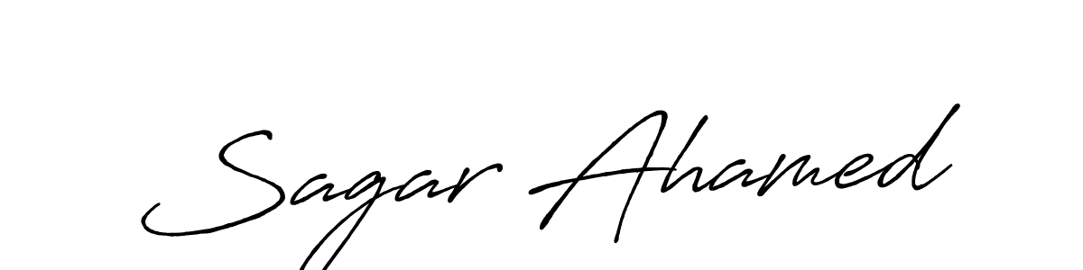 Use a signature maker to create a handwritten signature online. With this signature software, you can design (Antro_Vectra_Bolder) your own signature for name Sagar Ahamed. Sagar Ahamed signature style 7 images and pictures png