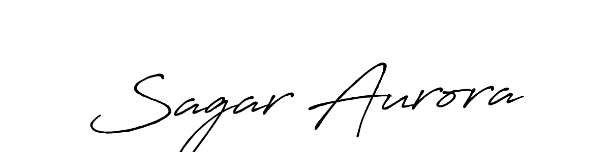 Make a beautiful signature design for name Sagar Aurora. With this signature (Antro_Vectra_Bolder) style, you can create a handwritten signature for free. Sagar Aurora signature style 7 images and pictures png