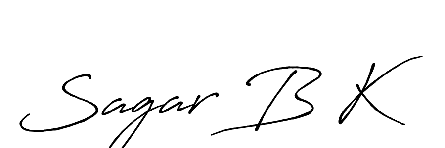 Use a signature maker to create a handwritten signature online. With this signature software, you can design (Antro_Vectra_Bolder) your own signature for name Sagar B K. Sagar B K signature style 7 images and pictures png