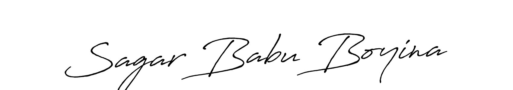 How to make Sagar Babu Boyina signature? Antro_Vectra_Bolder is a professional autograph style. Create handwritten signature for Sagar Babu Boyina name. Sagar Babu Boyina signature style 7 images and pictures png