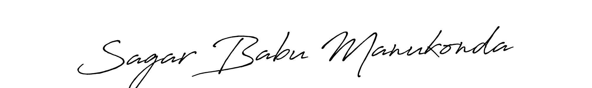 This is the best signature style for the Sagar Babu Manukonda name. Also you like these signature font (Antro_Vectra_Bolder). Mix name signature. Sagar Babu Manukonda signature style 7 images and pictures png