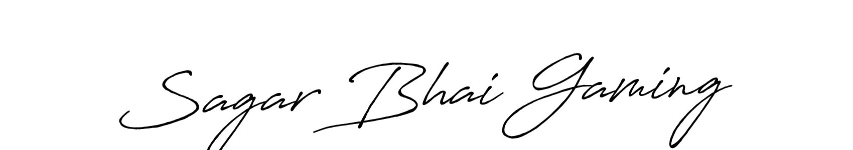 Create a beautiful signature design for name Sagar Bhai Gaming. With this signature (Antro_Vectra_Bolder) fonts, you can make a handwritten signature for free. Sagar Bhai Gaming signature style 7 images and pictures png