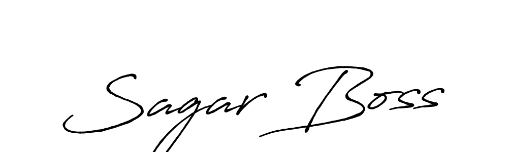 It looks lik you need a new signature style for name Sagar Boss. Design unique handwritten (Antro_Vectra_Bolder) signature with our free signature maker in just a few clicks. Sagar Boss signature style 7 images and pictures png