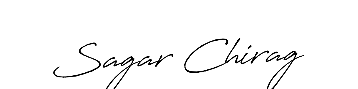 Design your own signature with our free online signature maker. With this signature software, you can create a handwritten (Antro_Vectra_Bolder) signature for name Sagar Chirag. Sagar Chirag signature style 7 images and pictures png