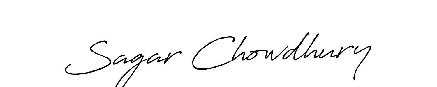 Create a beautiful signature design for name Sagar Chowdhury. With this signature (Antro_Vectra_Bolder) fonts, you can make a handwritten signature for free. Sagar Chowdhury signature style 7 images and pictures png