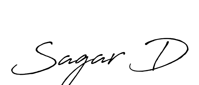 Use a signature maker to create a handwritten signature online. With this signature software, you can design (Antro_Vectra_Bolder) your own signature for name Sagar D. Sagar D signature style 7 images and pictures png
